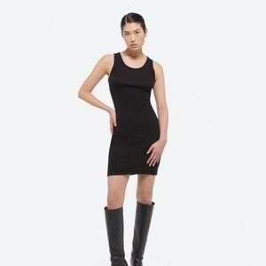 HELMUT LANG neoprene black mini dress size XS